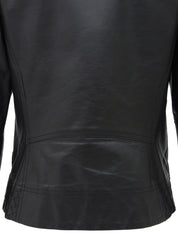 カーフスキンCCマークライダースジャケット ブラック