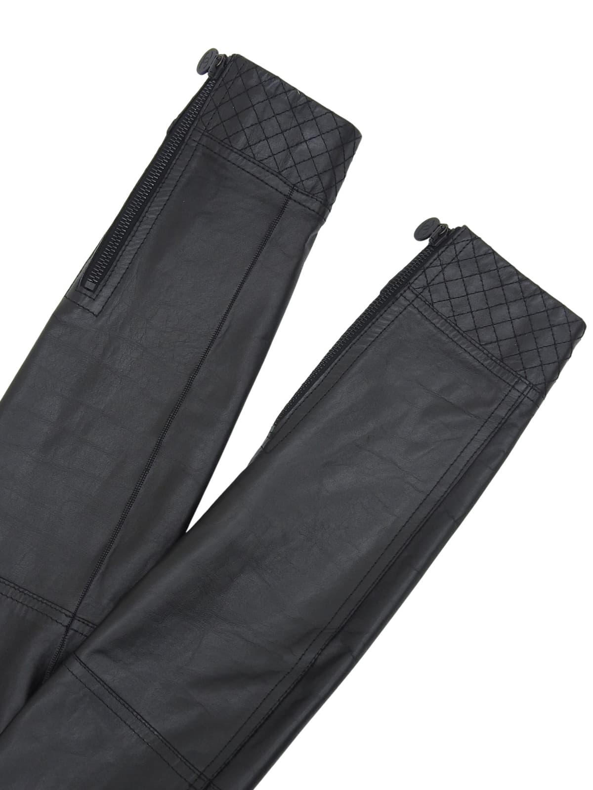 カーフスキンCCマークライダースジャケット ブラック