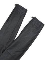 カーフスキンCCマークライダースジャケット ブラック