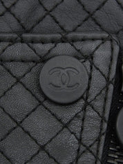 カーフスキンCCマークライダースジャケット ブラック