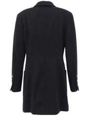 1993年製 カシミアCCマークボタンコート ブラック