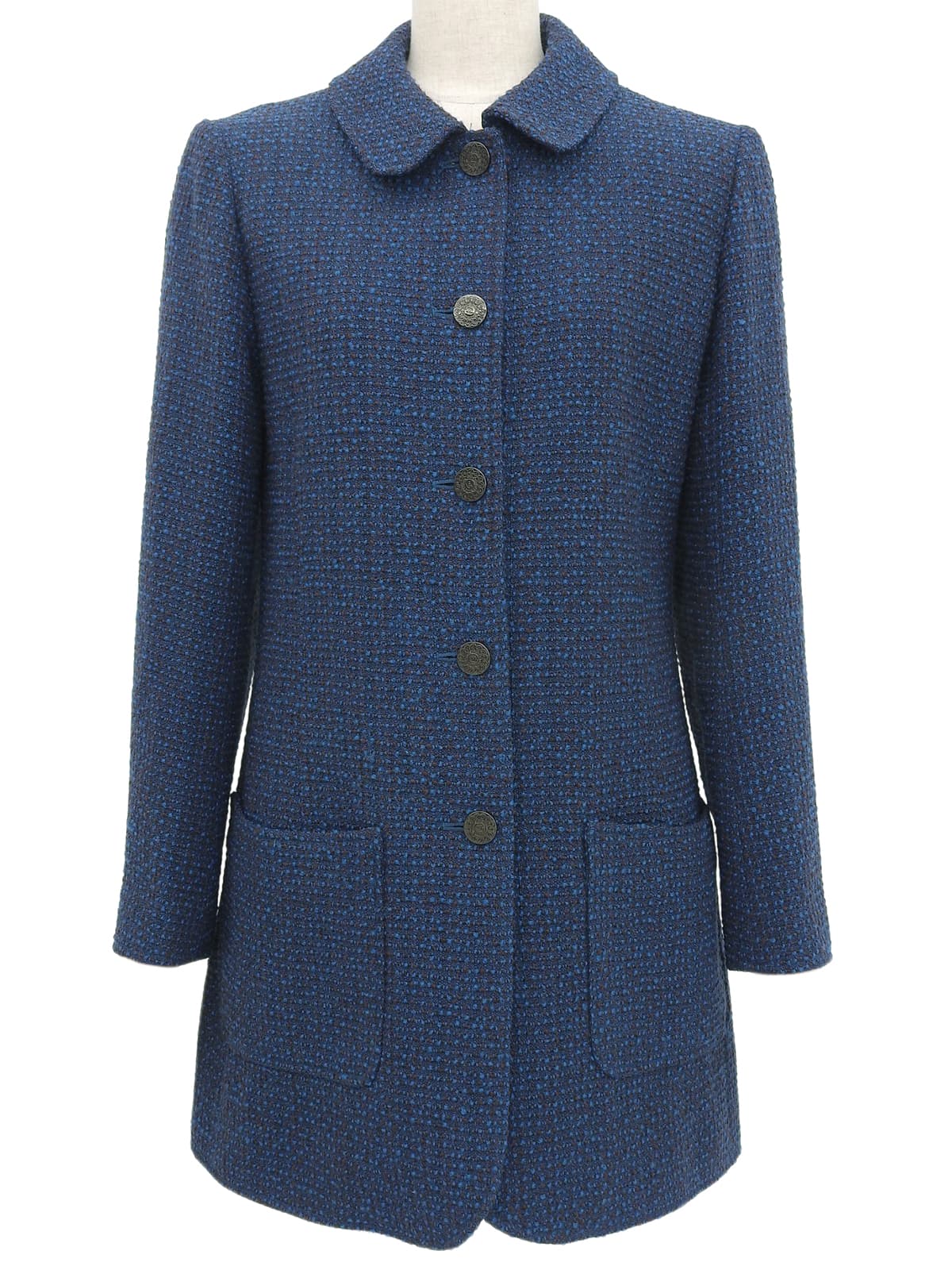 1997年製 CCマークデザインボタンジャケット ブルー/ブラウン