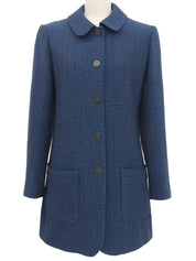 1997年製 CCマークデザインボタンジャケット ブルー/ブラウン