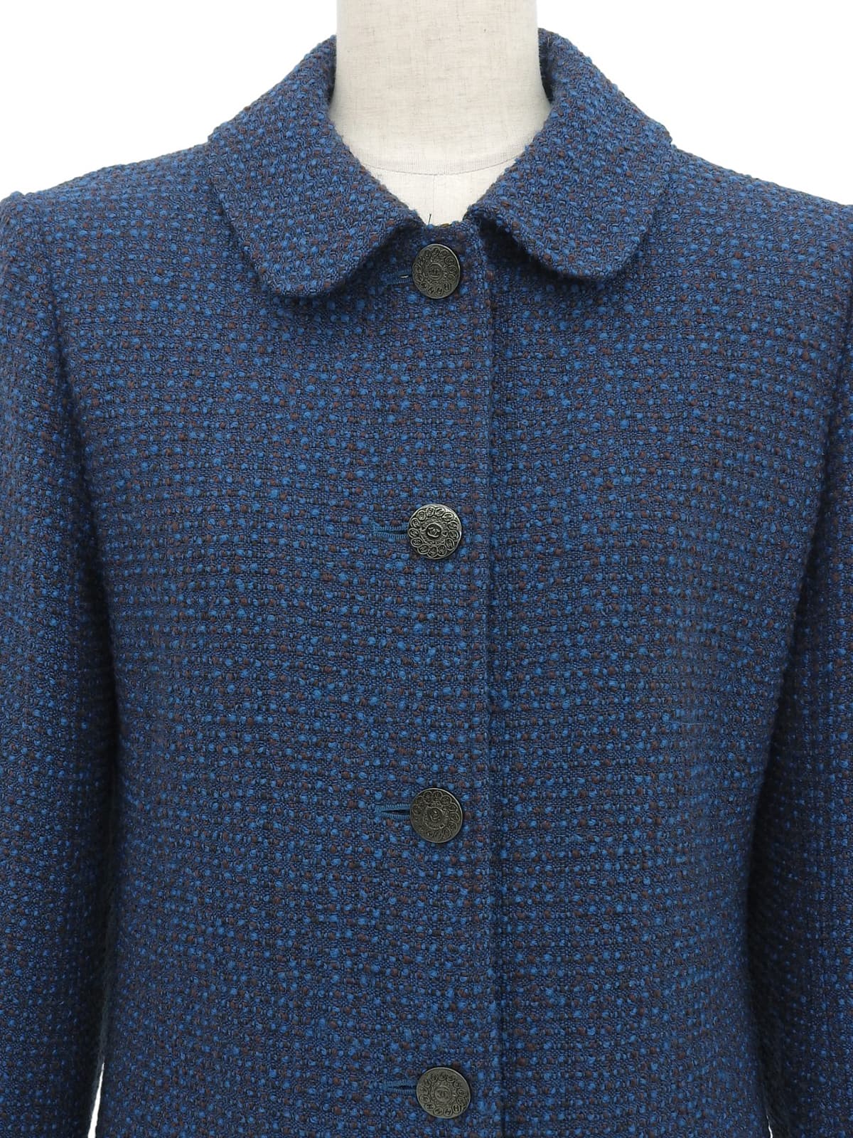 1997年製 CCマークデザインボタンジャケット ブルー/ブラウン