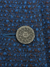 1997年製 CCマークデザインボタンジャケット ブルー/ブラウン