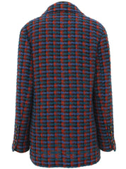 1995年製 チェックパターンCCマークボタンアンサンブル ブルー/レッド/ブラック