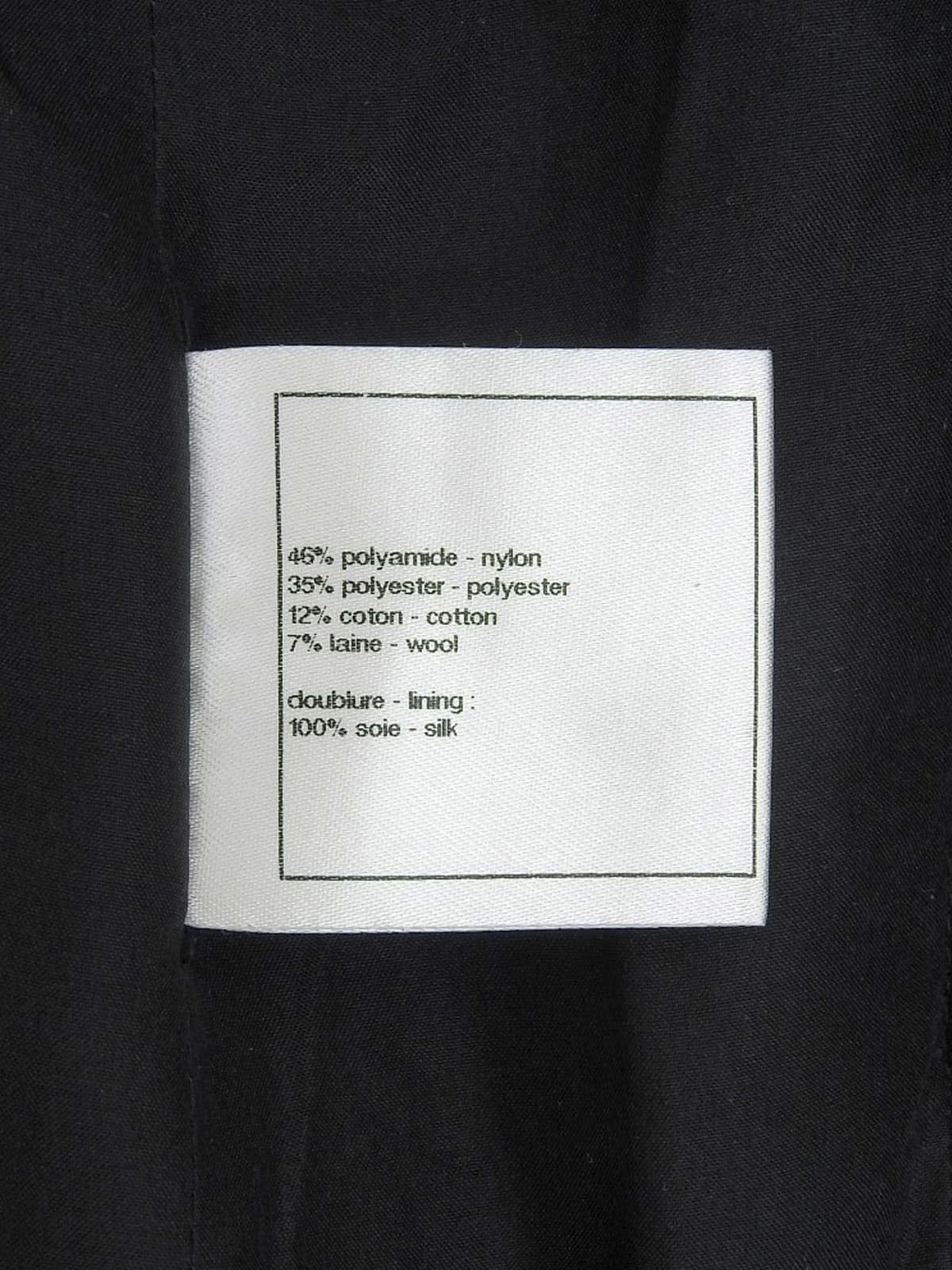 ツイードスパンコールグリポワボタンノーカラージャケット ブラック/マルチ