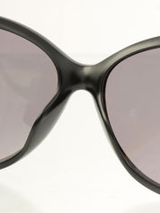 Crocodile Pattern Side Logo Plate Sunglasses in Black