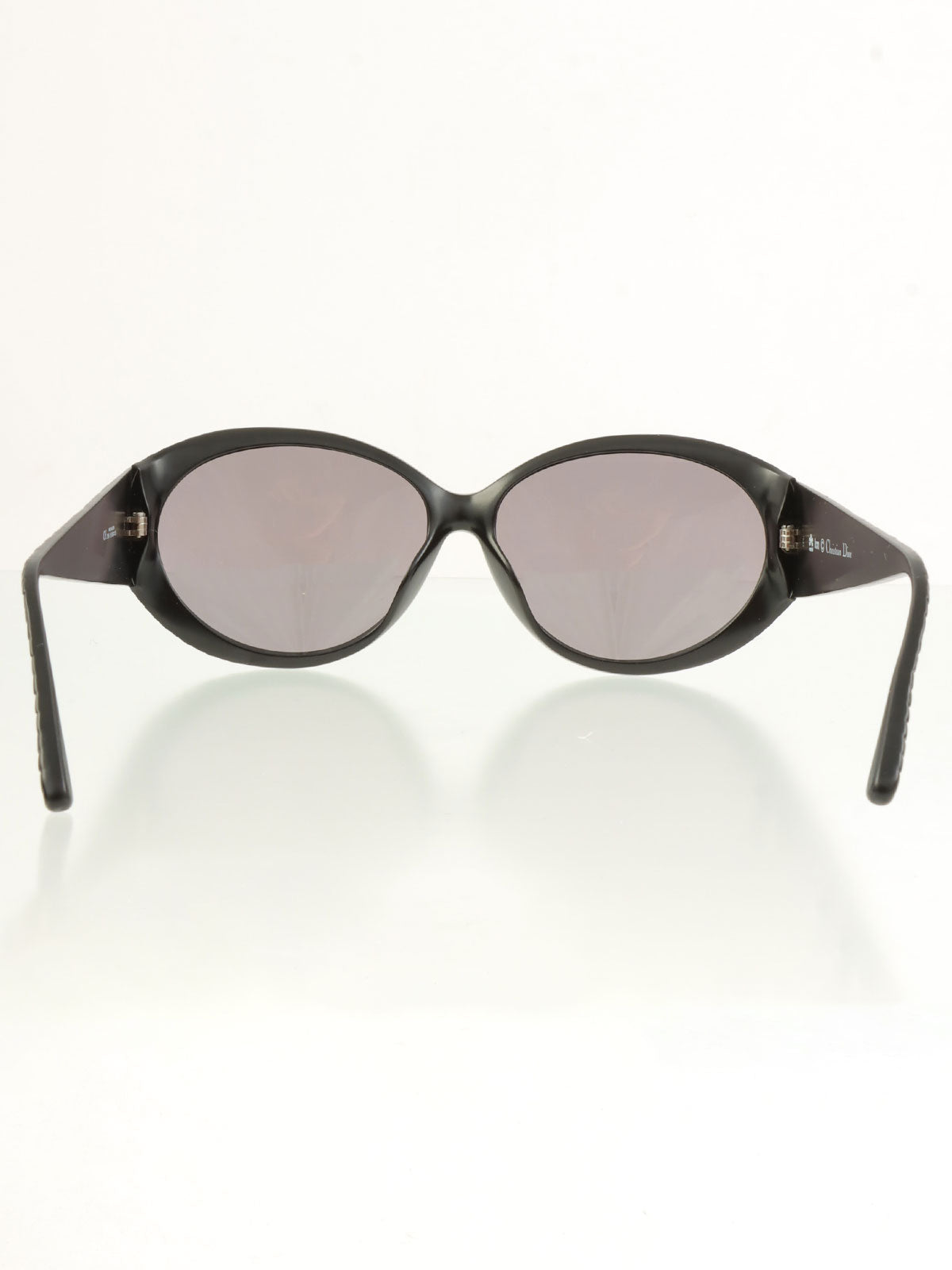 Crocodile Pattern Side Logo Plate Sunglasses in Black