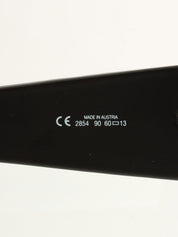 Crocodile Pattern Side Logo Plate Sunglasses in Black