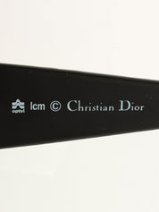 Crocodile Pattern Side Logo Plate Sunglasses in Black