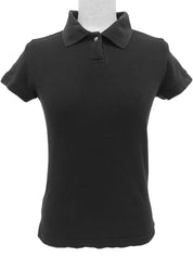 Medusa Embroidered Polo Shirt in Black