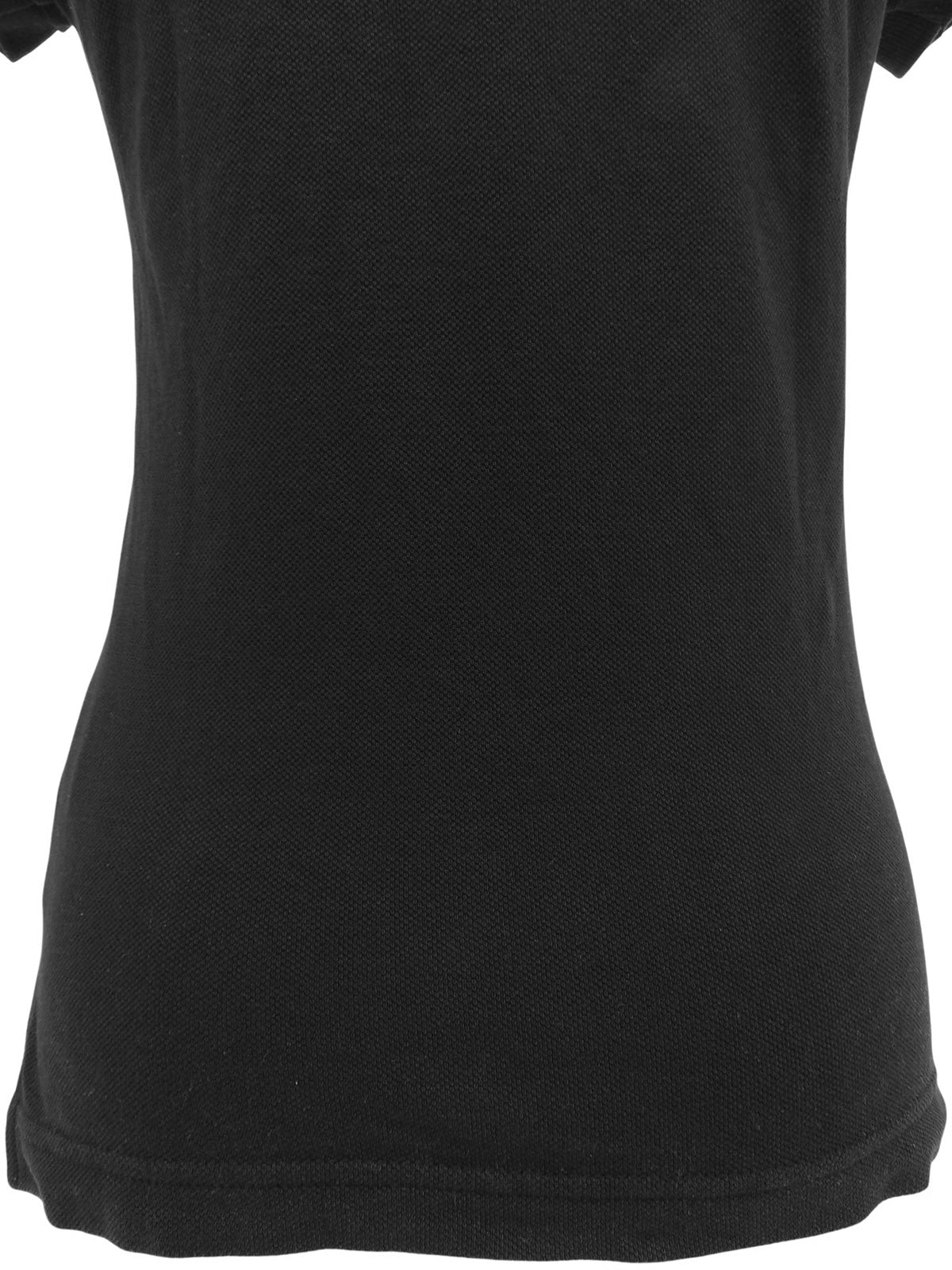 Medusa Embroidered Polo Shirt in Black