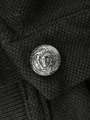 メデューサ刺繍ポロシャツ #XSブラック