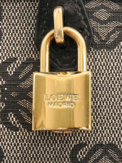 アナグラムパターンショルダーバッグ ブラック/グレー