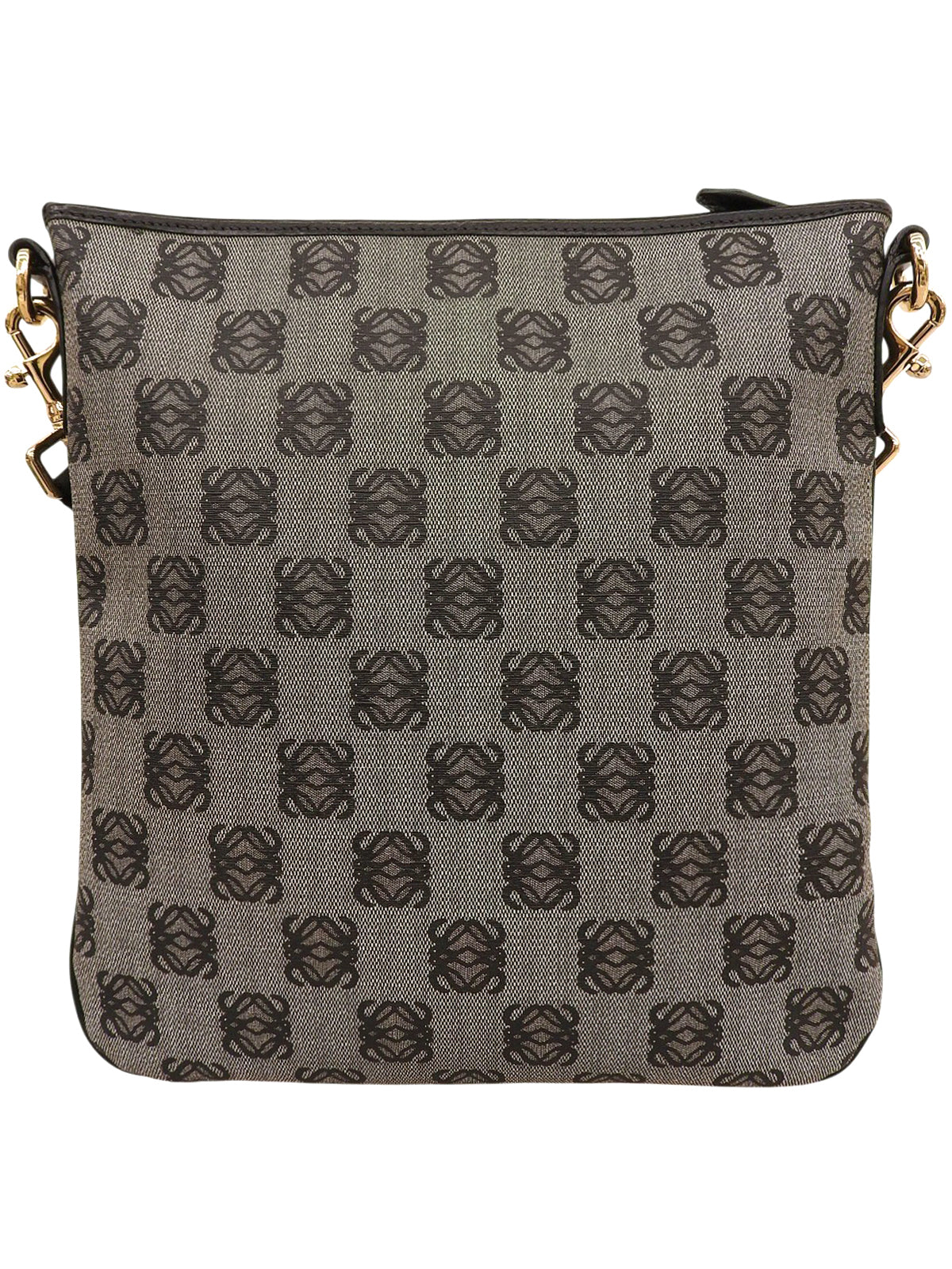 Anagram Pattern Shoulder Bag Black/Gray
