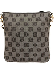 Anagram Pattern Shoulder Bag Black/Gray