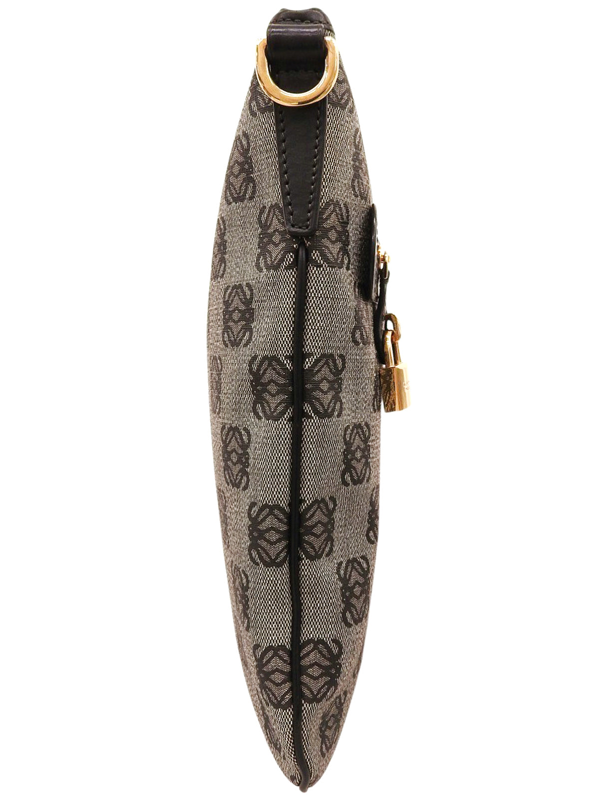 Anagram Pattern Shoulder Bag Black/Gray