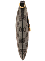 Anagram Pattern Shoulder Bag Black/Gray