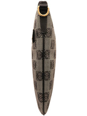 Anagram Pattern Shoulder Bag Black/Gray