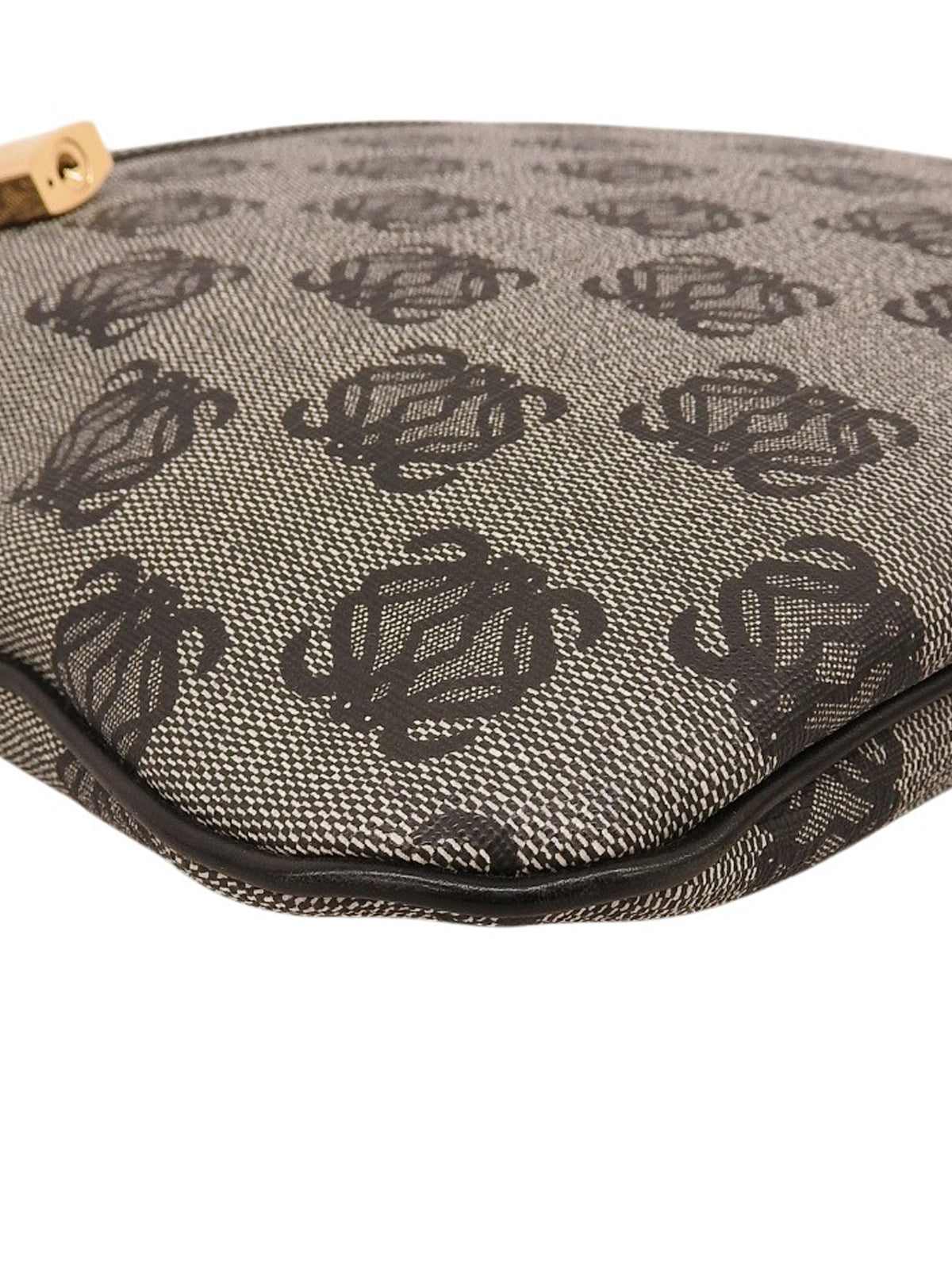 Anagram Pattern Shoulder Bag Black/Gray