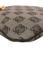 Anagram Pattern Shoulder Bag Black/Gray