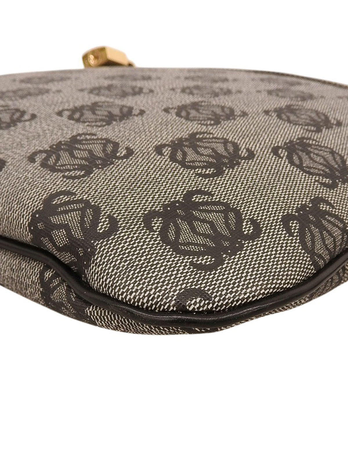 Anagram Pattern Shoulder Bag Black/Gray