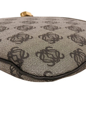 Anagram Pattern Shoulder Bag Black/Gray