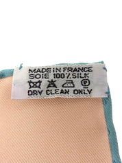 Carré 90 Torana Pattern Scarf in Light Blue/Salmon Pink/Multi