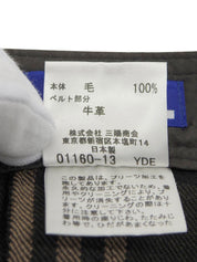 ウールチェックパターンミニスカート カーキ/マルチ