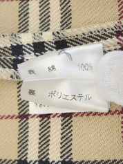 Check Pattern Logo Button Jacket in Beige/Multi