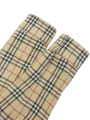 Check Pattern Logo Button Jacket in Beige/Multi