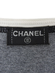 CCマーク刺繍半袖ワンピース グレー/マルチ