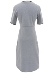 CCマーク刺繍半袖ワンピース グレー/マルチ