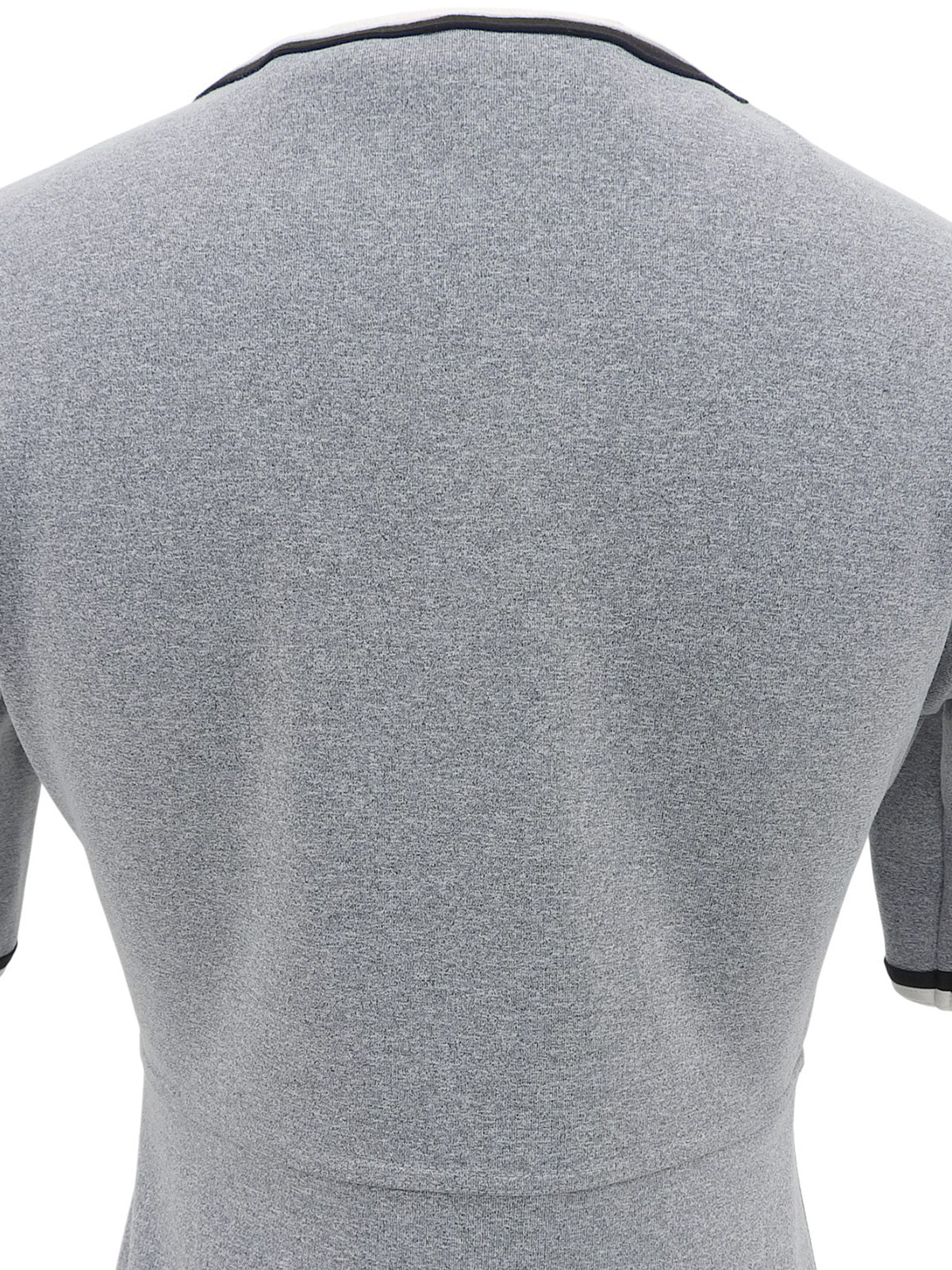 CCマーク刺繍半袖ワンピース グレー/マルチ