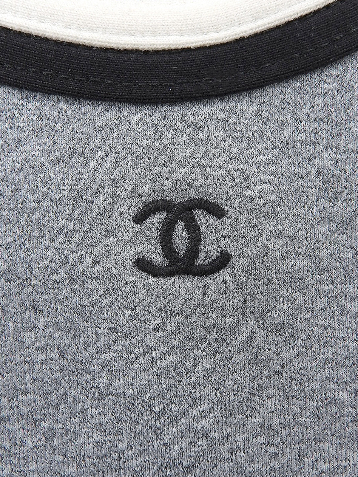 CCマーク刺繍半袖ワンピース グレー/マルチ