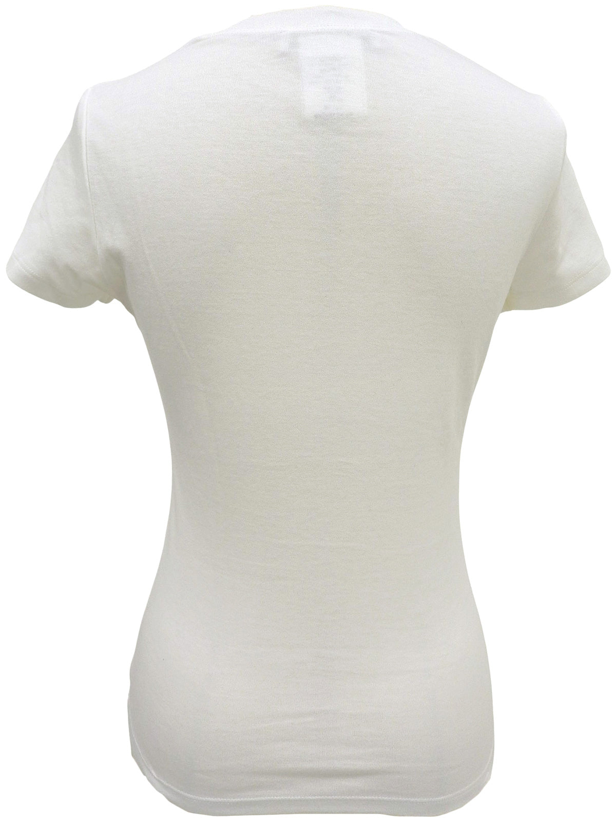 White Rhinestone Flower Design T-shirt