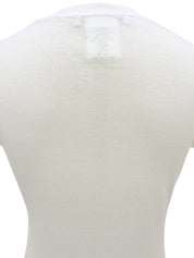White Rhinestone Flower Design T-shirt