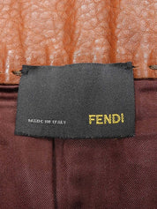 レザーステッチデザインスカート ブラウン