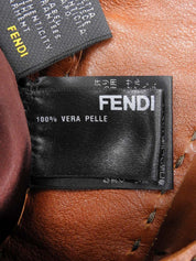 レザーステッチデザインスカート ブラウン