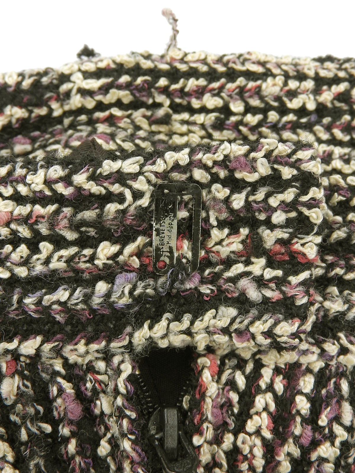 ツイードマカダムボタンセットアップ パープル/ブラック/マルチ