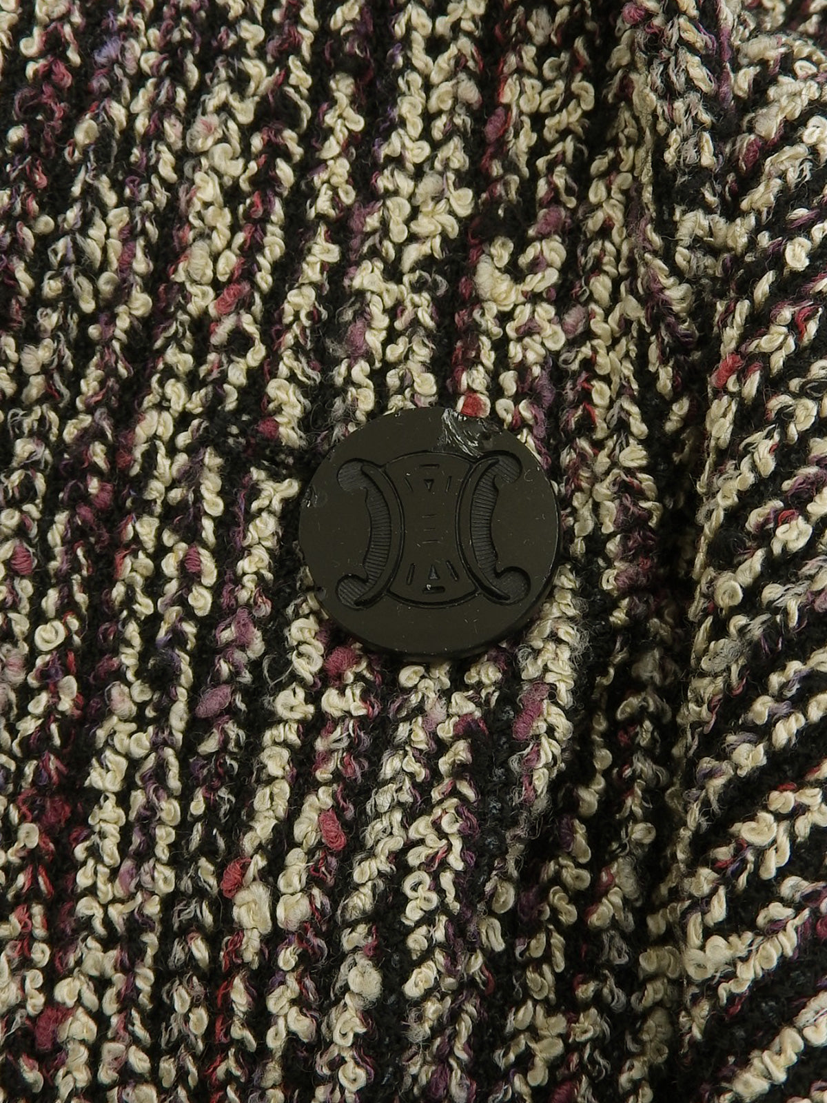 ツイードマカダムボタンセットアップ パープル/ブラック/マルチ