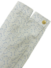 C Macadam Pattern Zip-Up Jacket Baby Blue/White