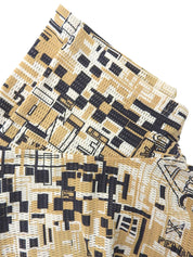 メッシュデザインパターン半袖トップス ベージュ