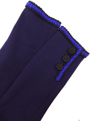 Trim design knit jacket in navy/blue/black