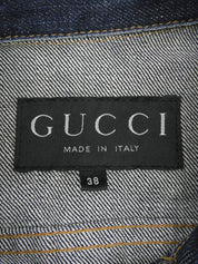 デニムロゴボタンジャケット インディゴ