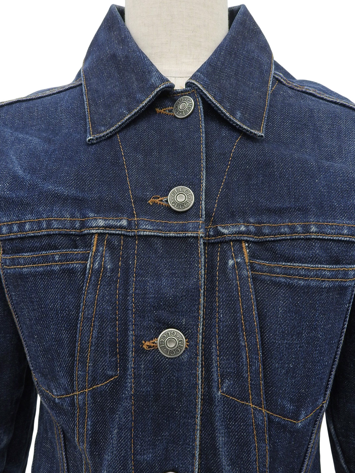 デニムロゴボタンジャケット インディゴ