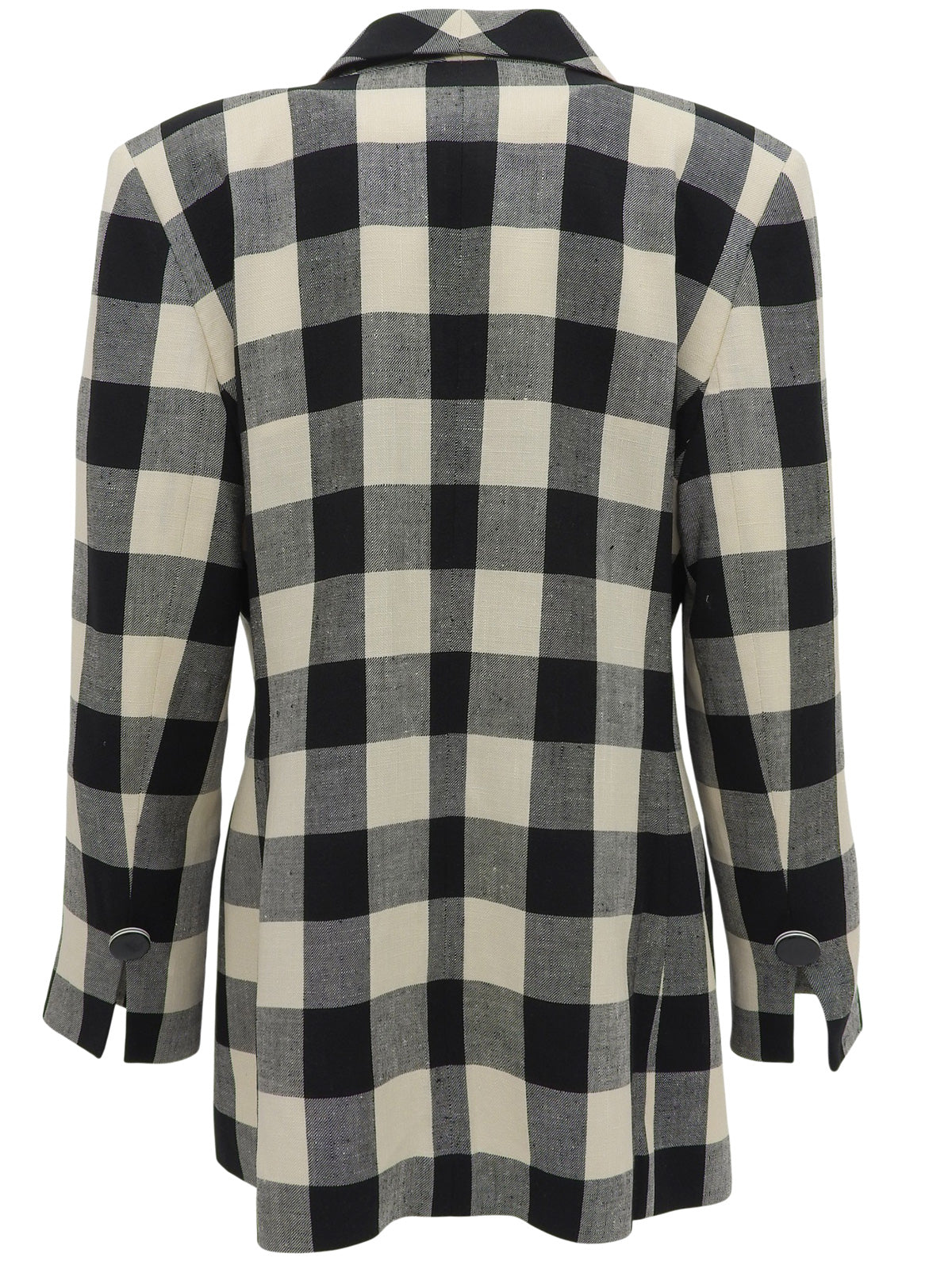 Gingham Check Pattern Jacket in Black/White