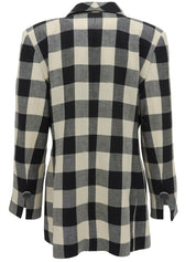 Gingham Check Pattern Jacket in Black/White