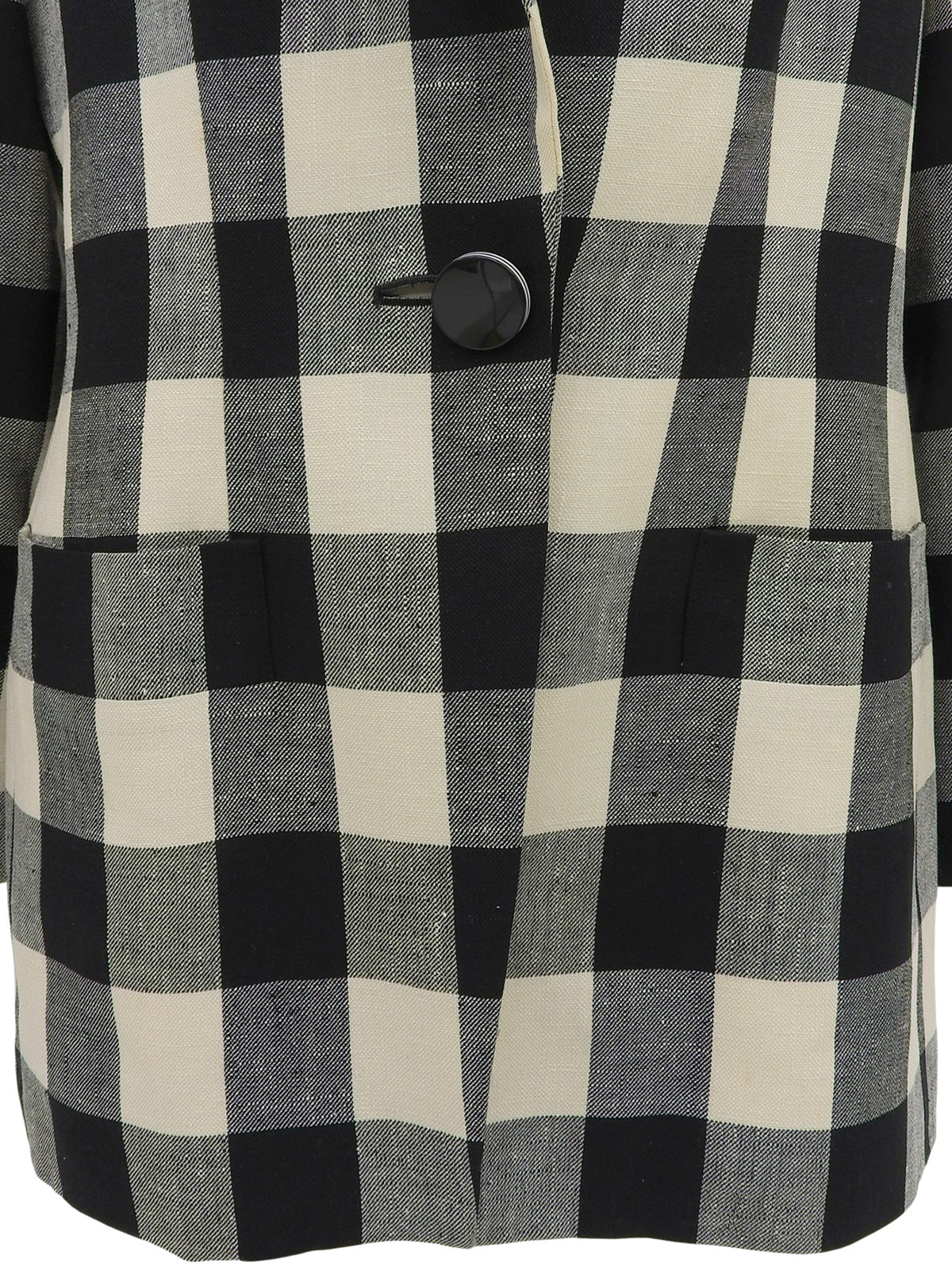 ギンガムチェックパターンジャケット ブラック/ホワイト